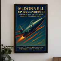 McDonnell XP-88 Voodoo Vintage Aviation Poster
