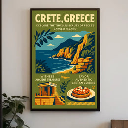 Crete's Timeless Beauty: Vintage Travel Poster