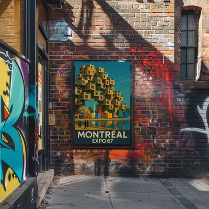 Montreal Expo 67 Habitat Travel Poster