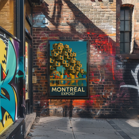 Montreal Expo 67 Habitat Travel Poster
