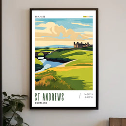 St Andrews Historical Landscape Travel Poster