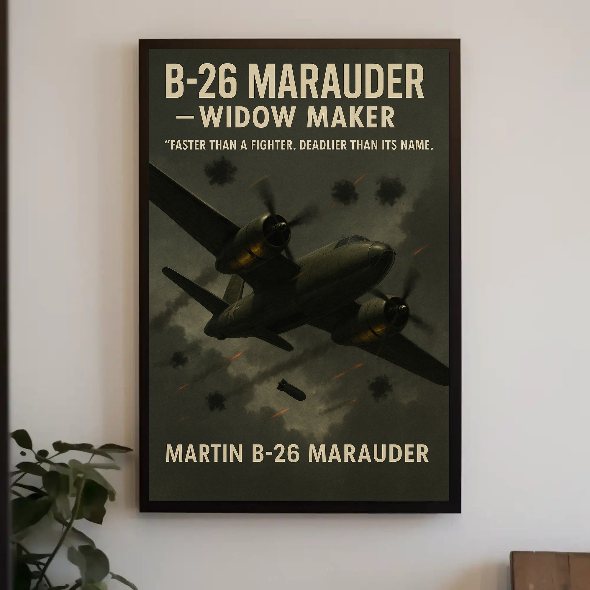 Martin B-26 Marauder Aircraft WWII Poster