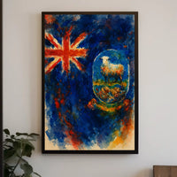 Union Jack And Sheep In Watercolor Poster