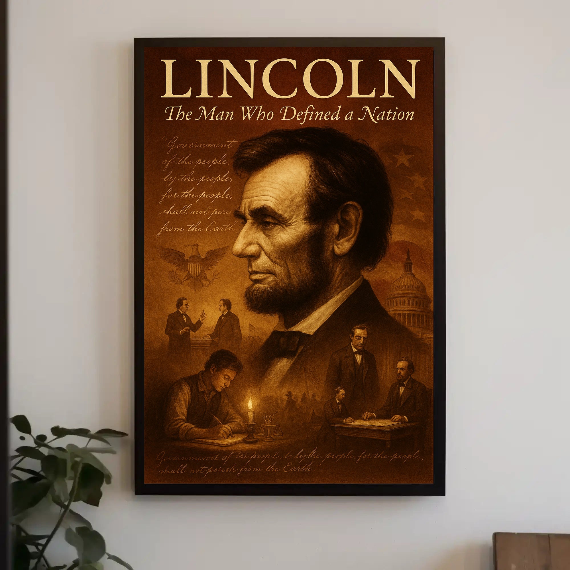 Abraham Lincoln The Man Who Defined a Nation Poster PosterGoat