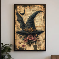 Mystical Witch's Hat with Roses Artistic Pop Culture Poster