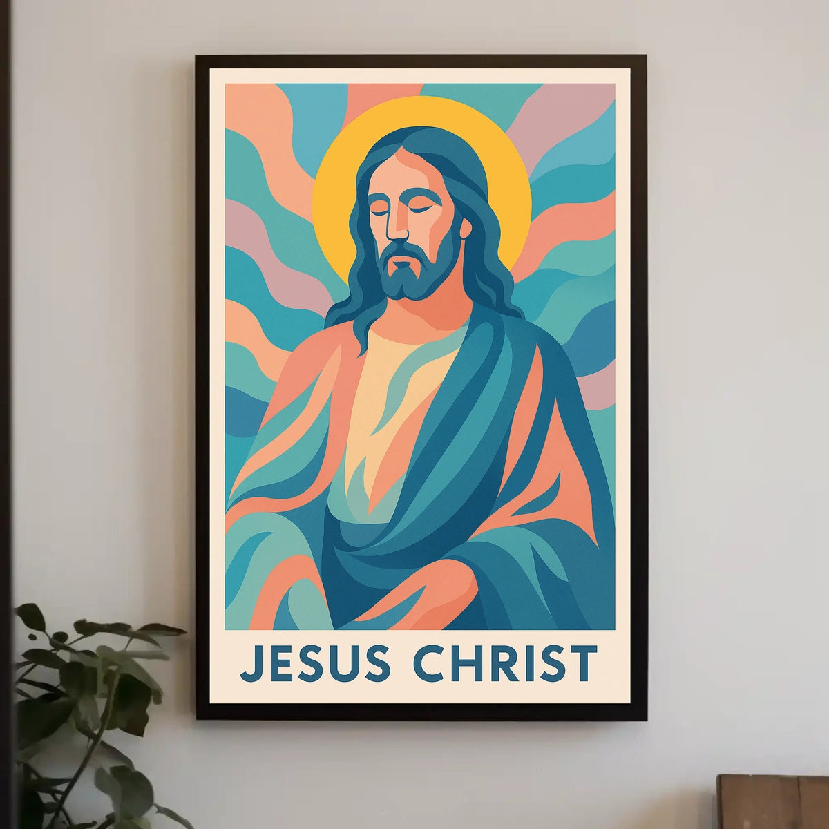 Jesus Christ Iconic Representation Poster