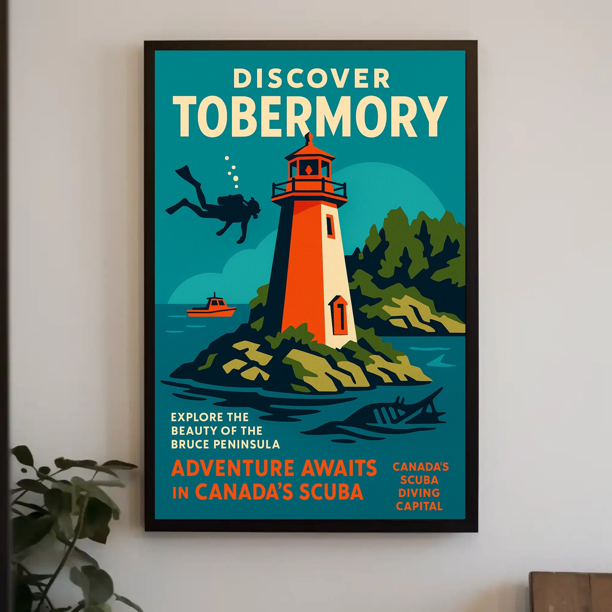 Tobermory Travel Poster Vintage Coastal Wall Art