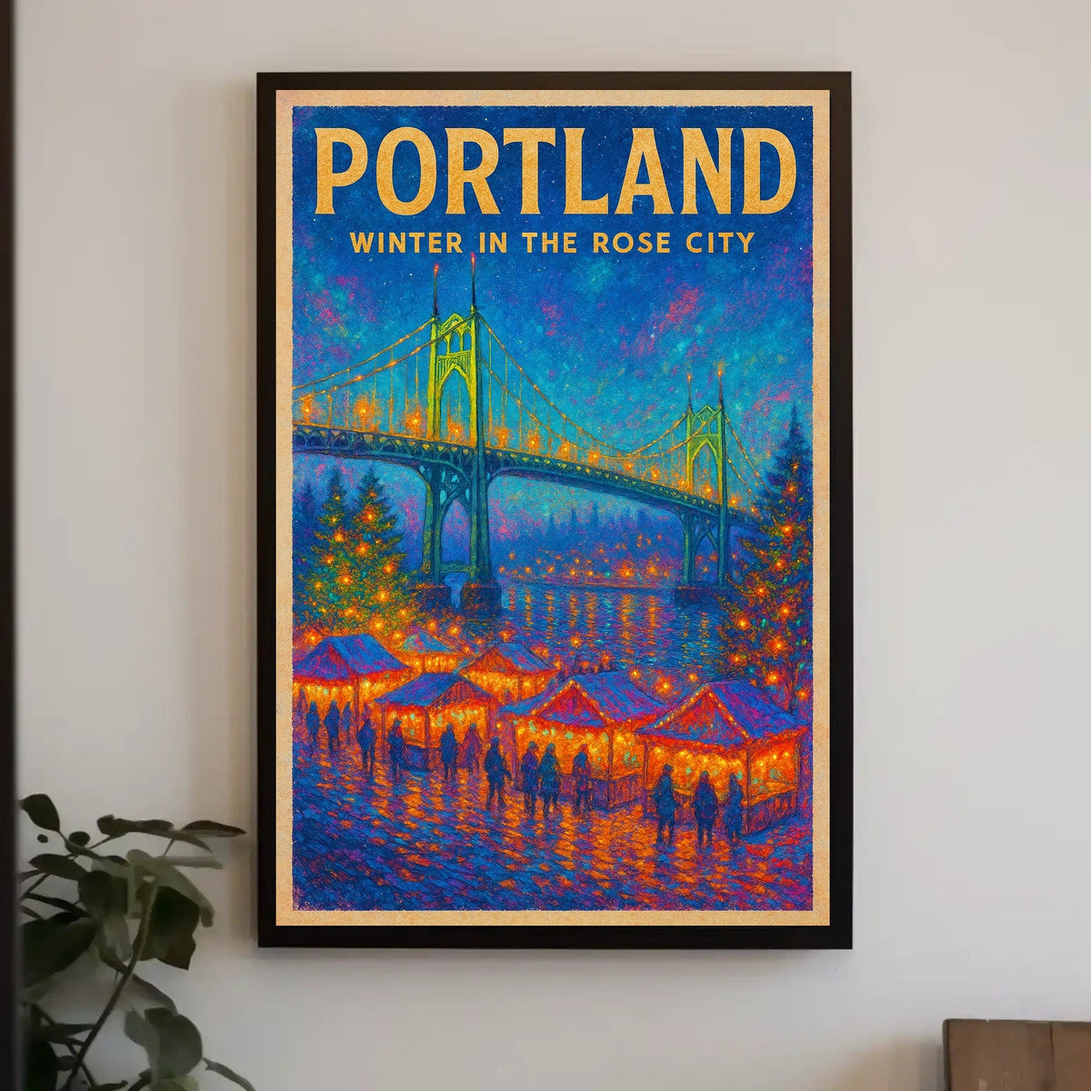 Portland Winter In The Rose City Poster