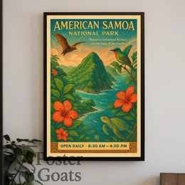 American Samoa National Park Vintage Travel Poster
