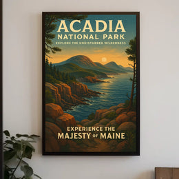 Acadia National Park Scenic Beauty Travel Poster