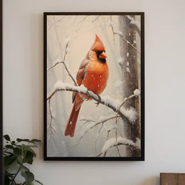 Winter Cardinal Poster