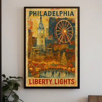 Philadelphia Liberty Lights Poster