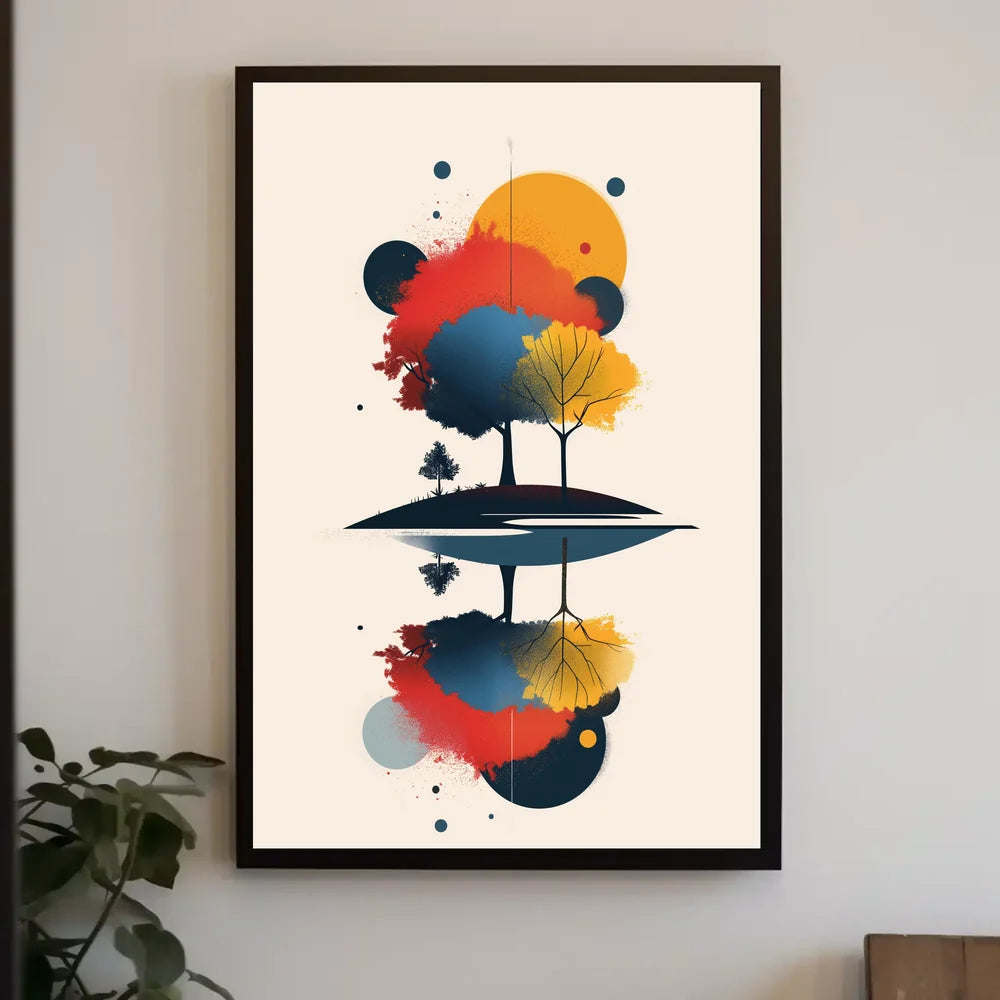 Vibrant Nature-Inspired Abstract Art Poster