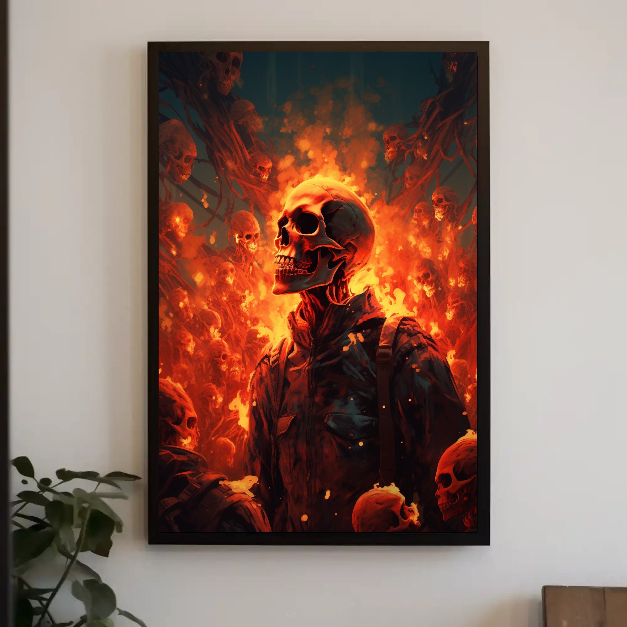 Inferno Of Skulls Poster