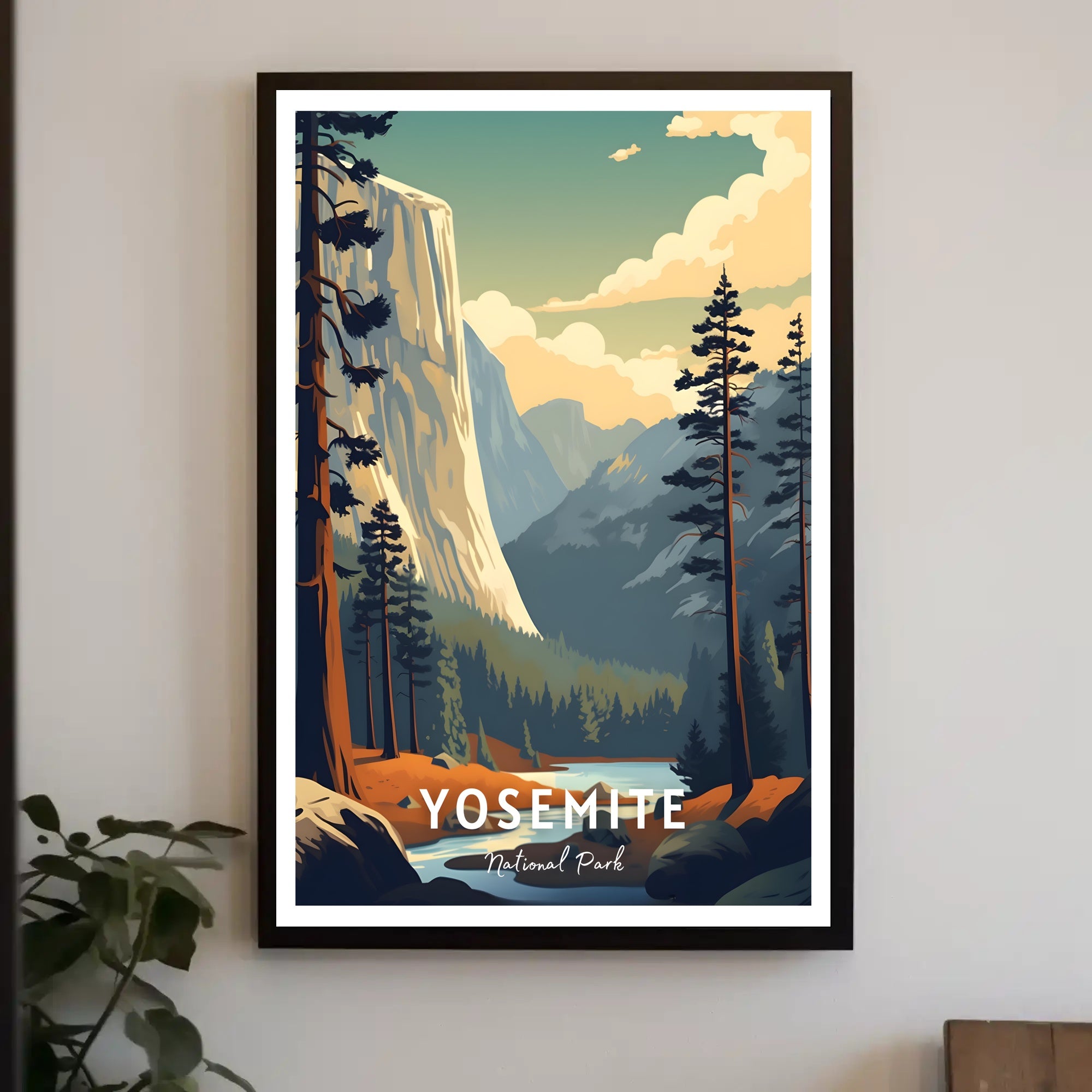 Yosemite National Park Vintage Travel Poster Print