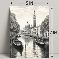 Venetian Canal A Serene Illustration Poster
