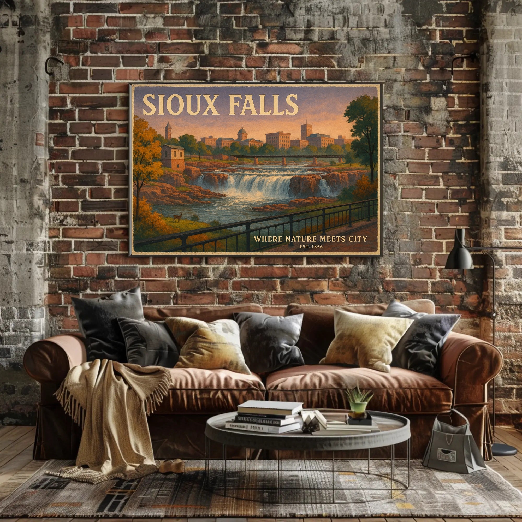 Sioux Falls Nature Meets City Travel Poster