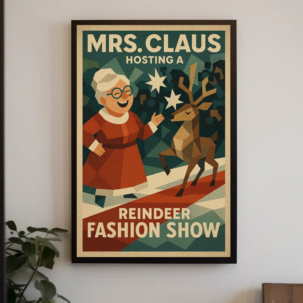 Mrs. Claus Hosts a Reindeer Fashion Show Poster