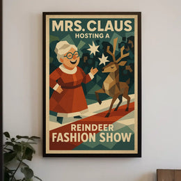 Mrs. Claus Hosts a Reindeer Fashion Show Poster