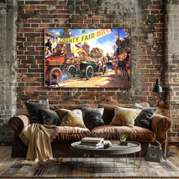 County Fair Auto Races Poster