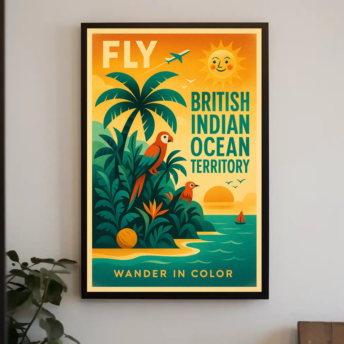 Fly to the British Indian Ocean Territory Poster