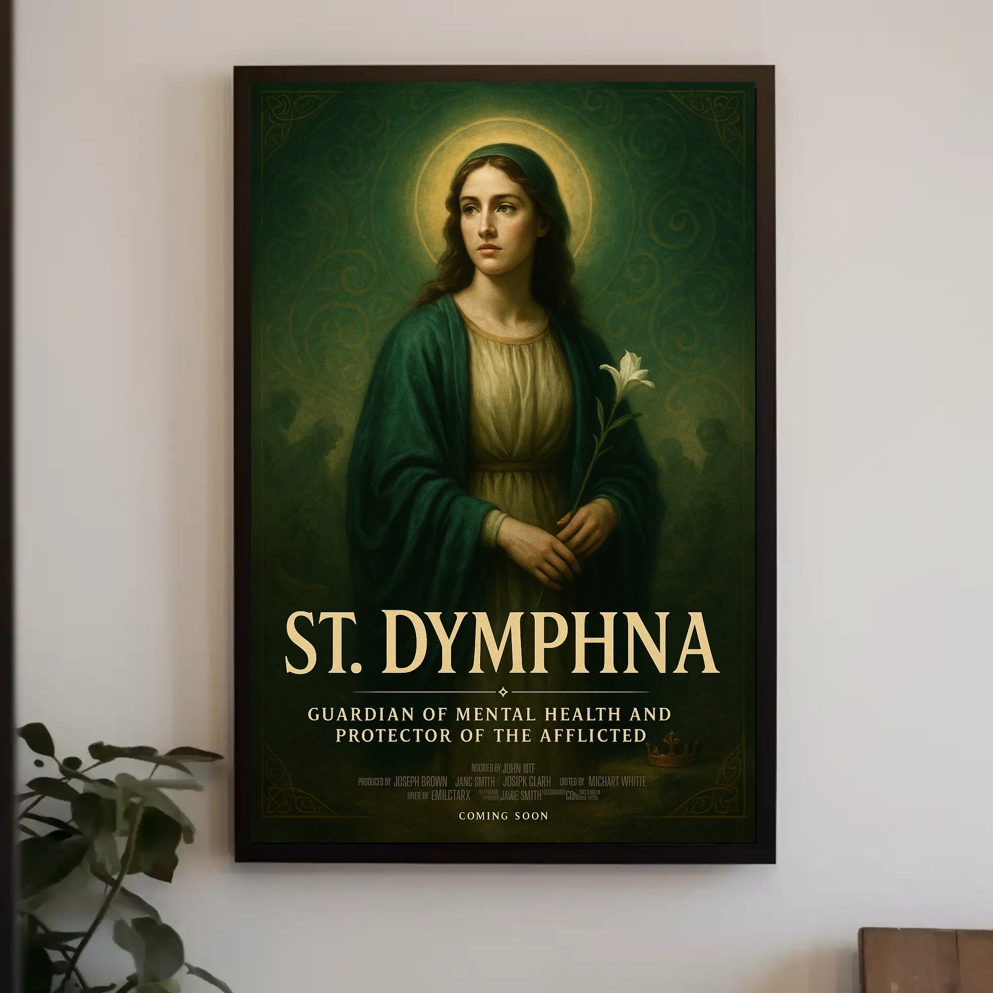 St. Dymphna Guardian of Mental Health Poster PosterGoat