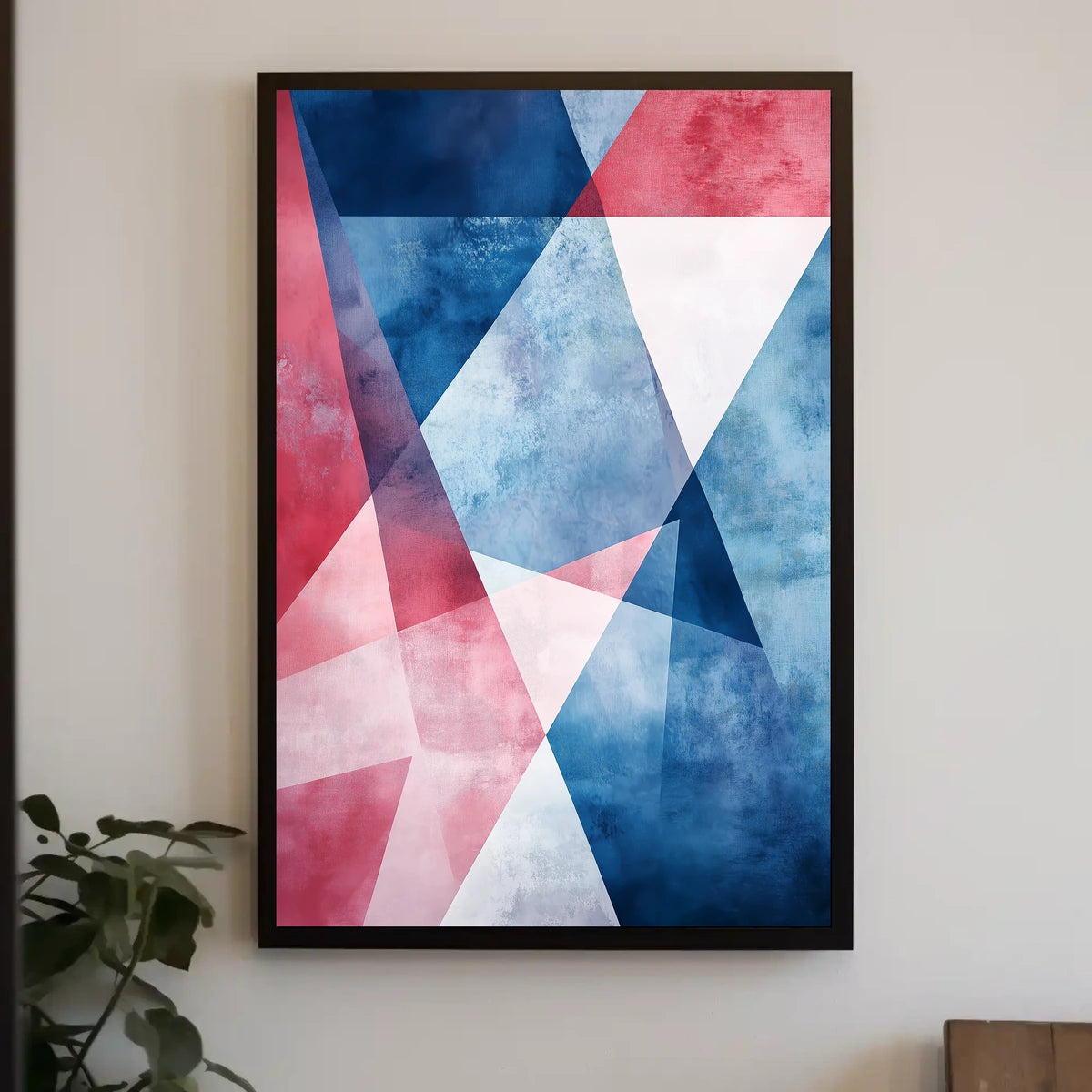 Geometric Abstract Patriotic Shapes Wall Art Poster