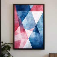 Geometric Abstract Patriotic Shapes Wall Art Poster