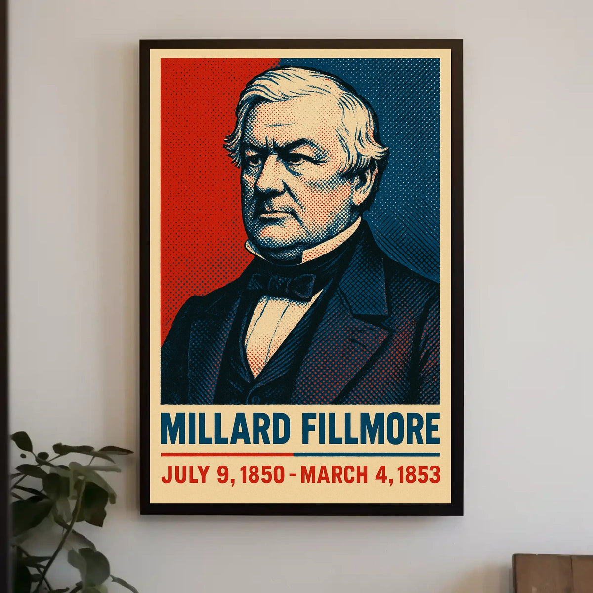 Millard Fillmore Presidential Term Vintage Collector Poster