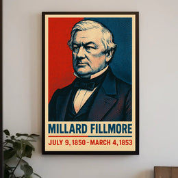 Millard Fillmore Presidential Term Vintage Collector Poster