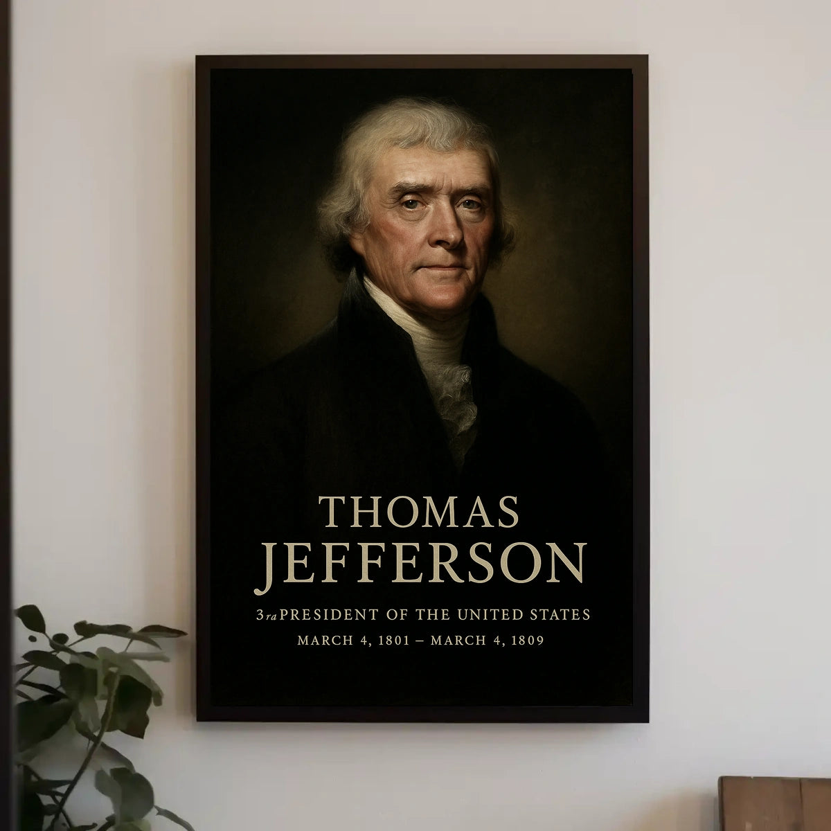 Thomas Jefferson Third President Poster Wall Art Decor