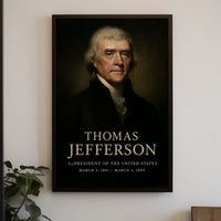 Thomas Jefferson Third President Poster Wall Art Decor