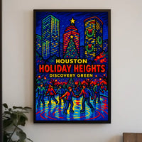 Houston Holiday Heights Poster