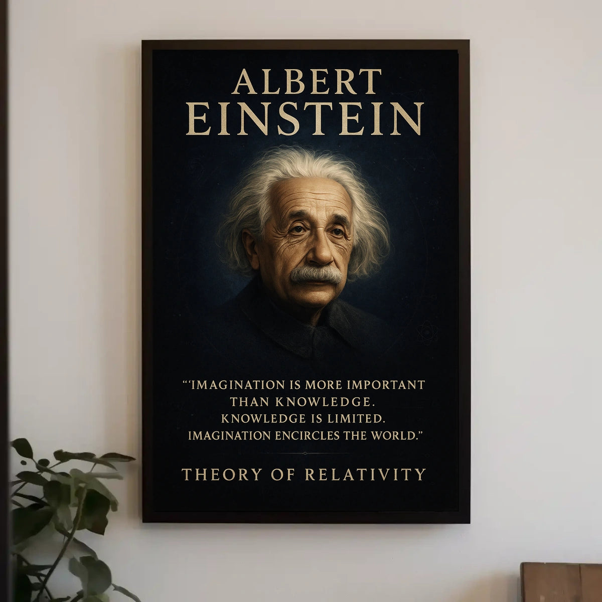 Albert Einstein Inspirational Photorealistic Poster for Creativity