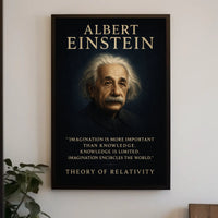 Albert Einstein Inspirational Photorealistic Poster for Creativity