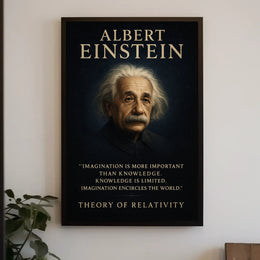 Albert Einstein Inspirational Photorealistic Poster for Creativity