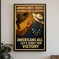 Unity and Strength Patriotic WWII Poster