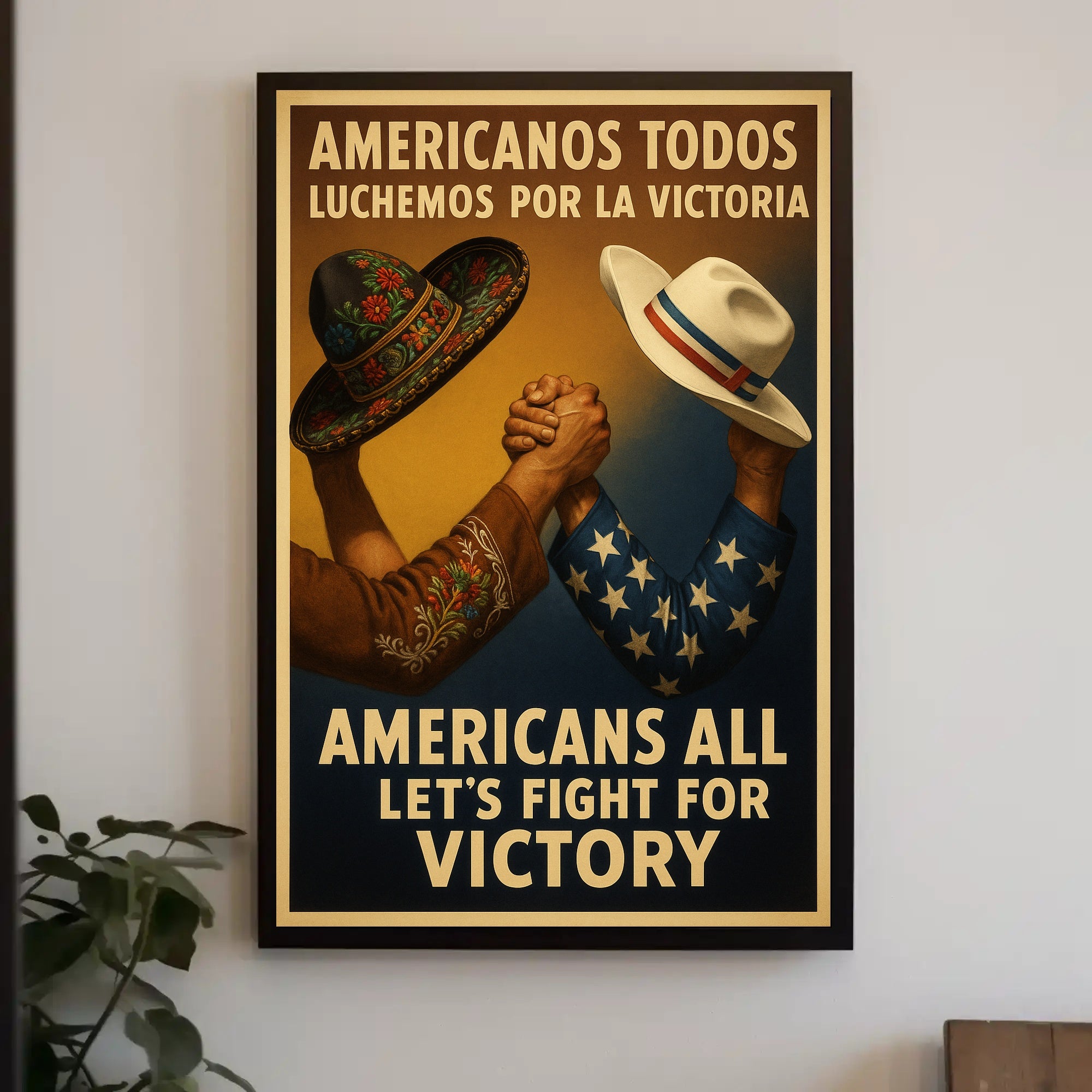 Unity and Strength Patriotic WWII Poster