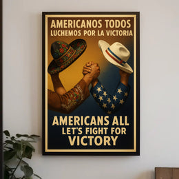 Unity and Strength Patriotic WWII Poster