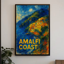 Amalfi Coast Impression Poster Wall Art 18x24 Fine Art
