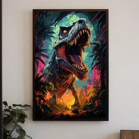 Roaring Prehistoric Majesty Poster PosterGoat