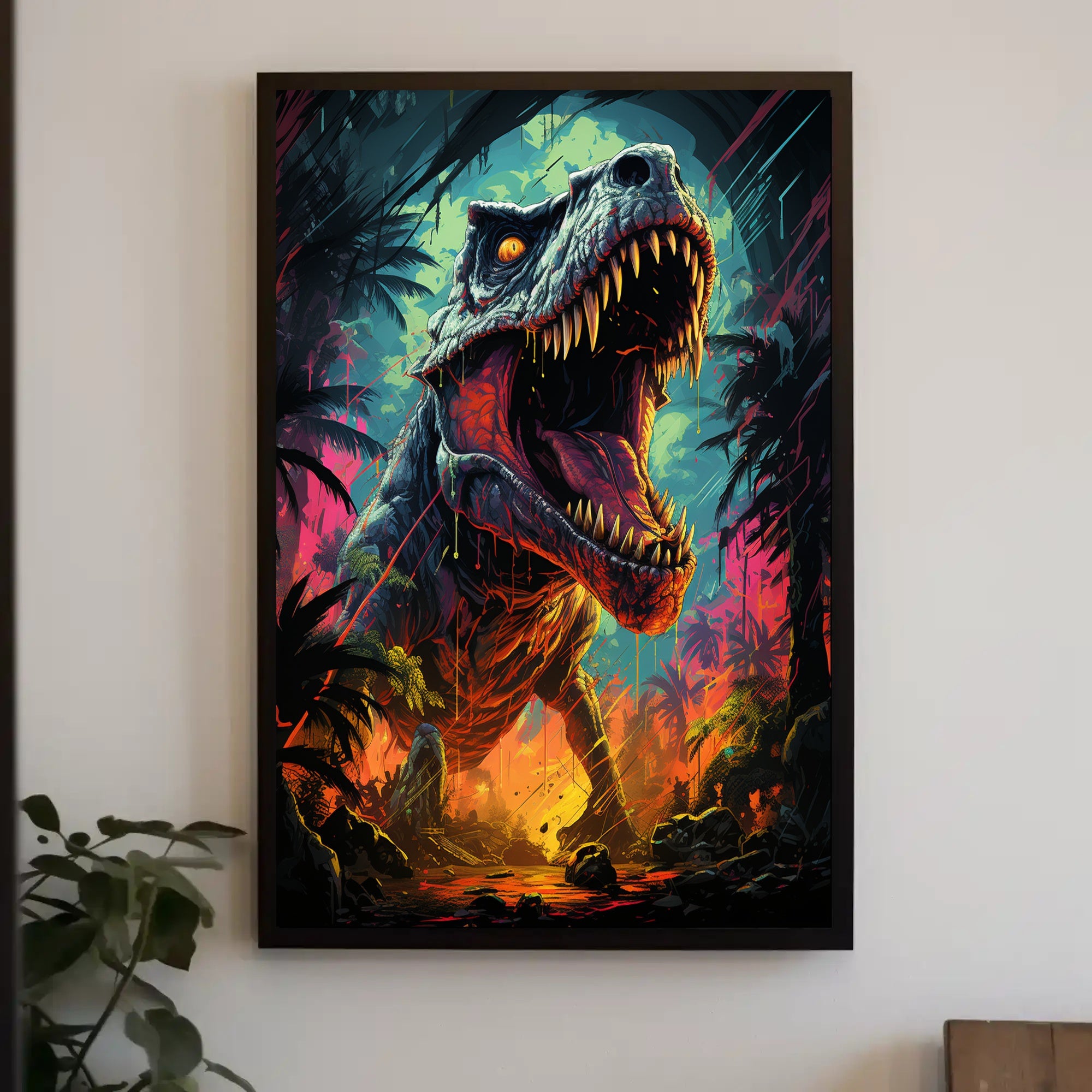 Roaring Prehistoric Majesty Poster PosterGoat