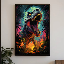 Roaring Prehistoric Majesty Poster PosterGoat