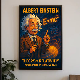 Einstein Vintage Nobel Physics Poster