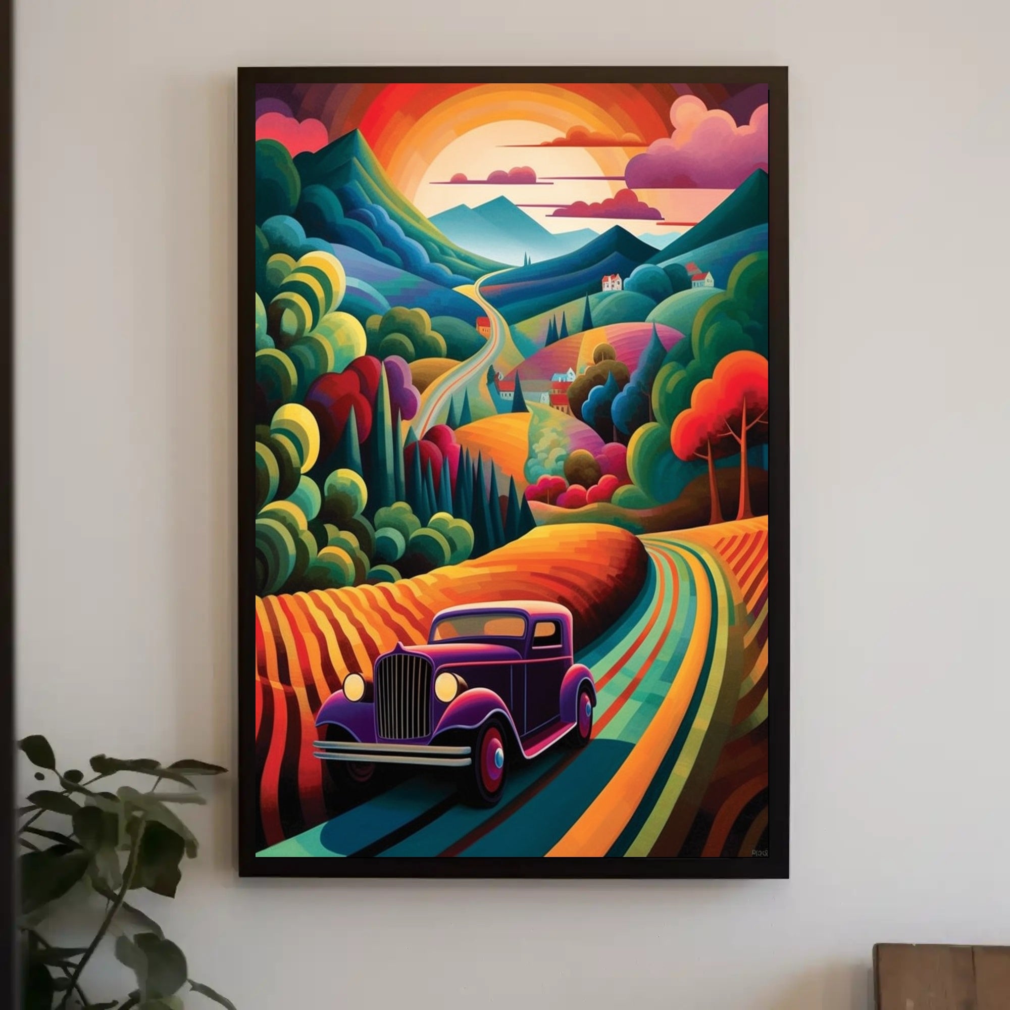 Journey Through a Vibrant Landscape Poster