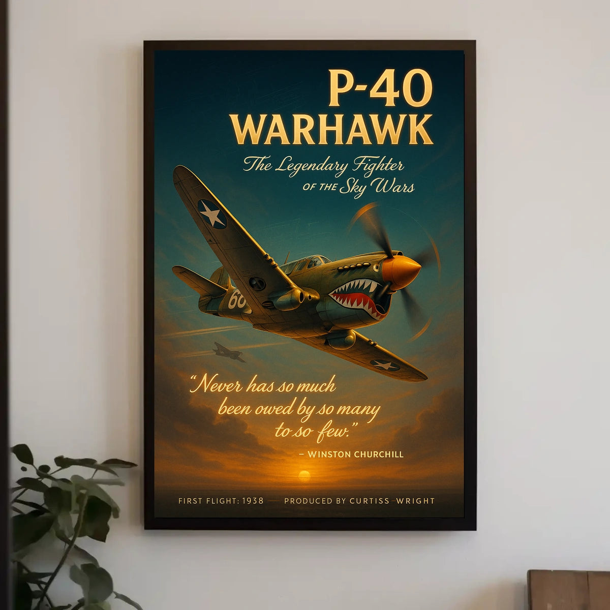 P-40 Warhawk Legendary Fighter Poster