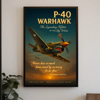 P-40 Warhawk Legendary Fighter Poster