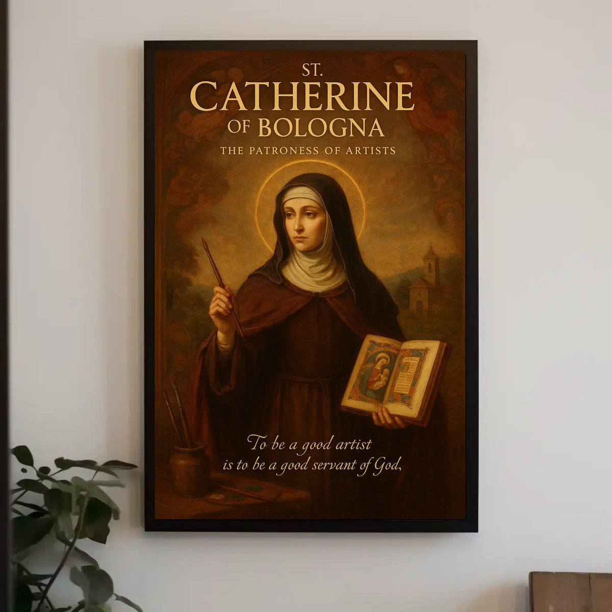 St. Catherine of Bologna The Patroness of Artists Poster