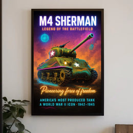 M4 Sherman Legend of the Battlefield Poster PosterGoat