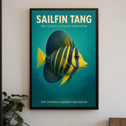 Sailfin Tang The Ocean’s Elegant Navigator Poster PosterGoat